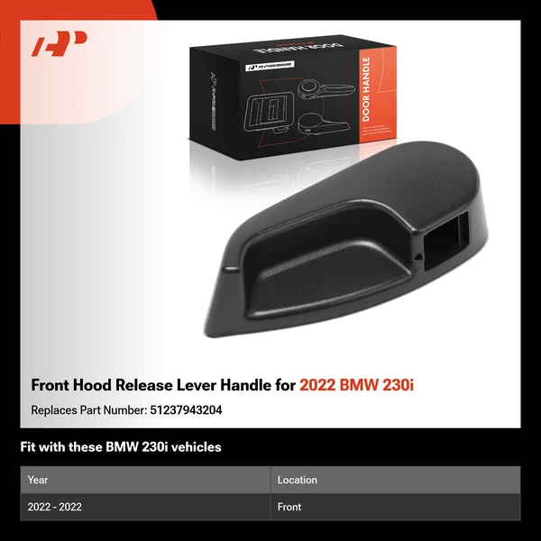 Front Hood Release Lever Handle for 2022 BMW 230i