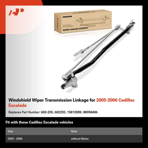 Windshield Wiper Transmission Linkage for 2005-2006 Cadillac Escalade