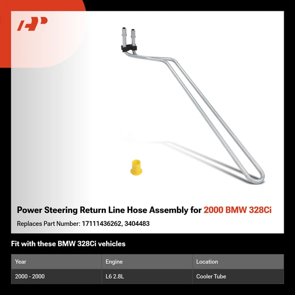 Power Steering Return Line Hose Assembly for 2000 BMW 328Ci