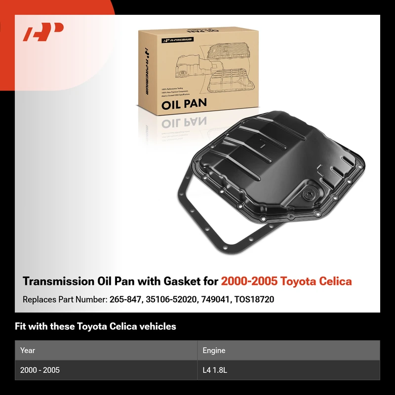 Transmission Oil Pan with Gasket for 2000-2005 Toyota Celica