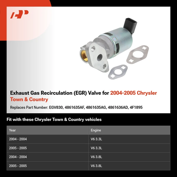 Exhaust Gas Recirculation (EGR) Valve for 2004-2005 Chrysler Town & Country