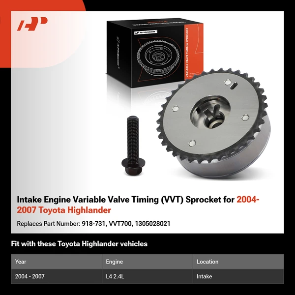 Intake Engine Variable Valve Timing (VVT) Sprocket for 2004-2007 Toyota Highlander