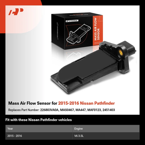 Mass Air Flow Sensor for 2015-2016 Nissan Pathfinder