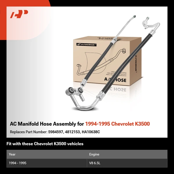 AC Manifold Hose Assembly for 1994-1995 Chevrolet K3500