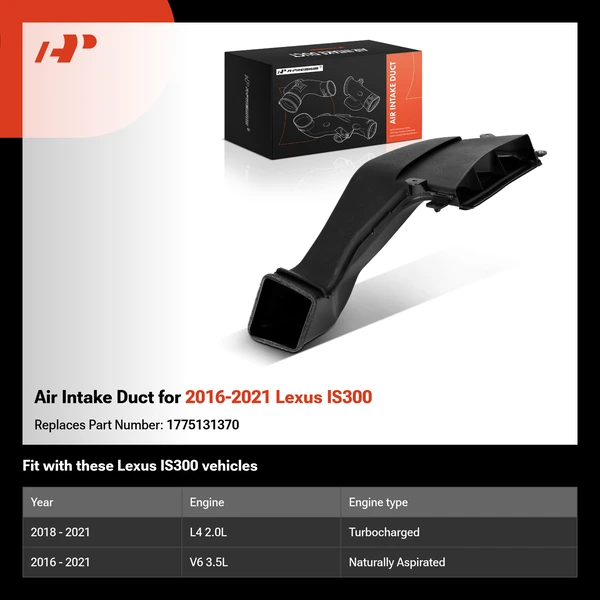 Air Intake Duct for 2016-2021 Lexus IS300