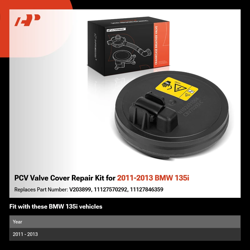 PCV Valve Cover Repair Kit for 2011-2013 BMW 135i