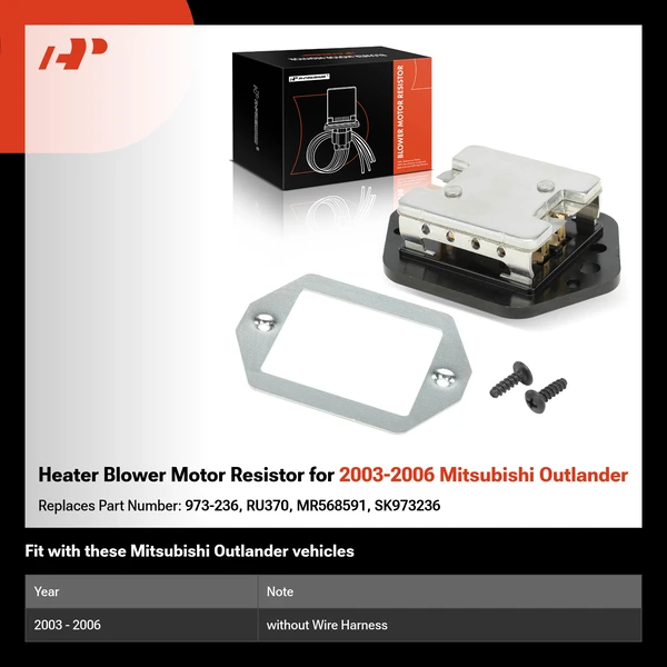 Heater Blower Motor Resistor for 2003-2006 Mitsubishi Outlander