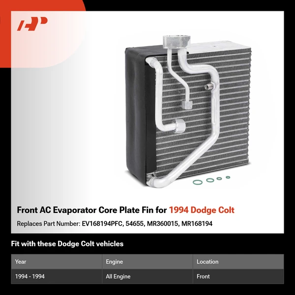 Front AC Evaporator Core Plate Fin for 1994 Dodge Colt