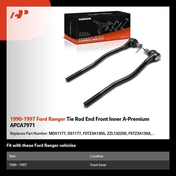 1990-1997 Ford Ranger Tie Rod End Front Inner A-Premium APCA7971