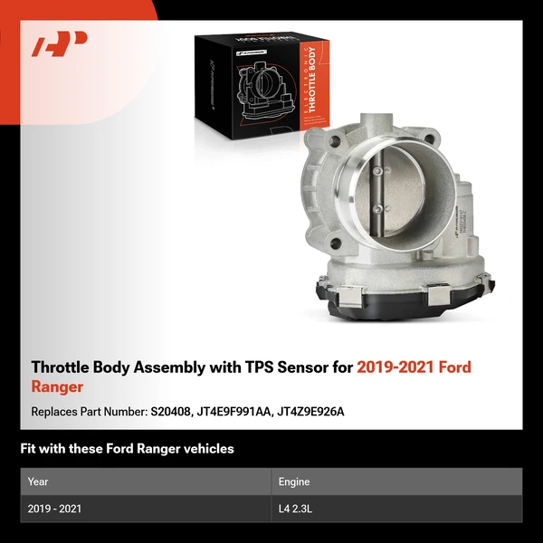Throttle Body Assembly with TPS Sensor for 2019-2021 Ford Ranger