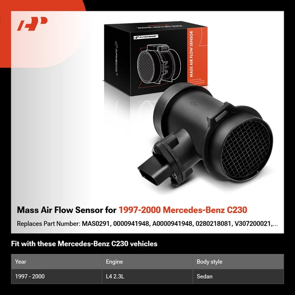 Mass Air Flow Sensor for 1997-2000 Mercedes-Benz C230
