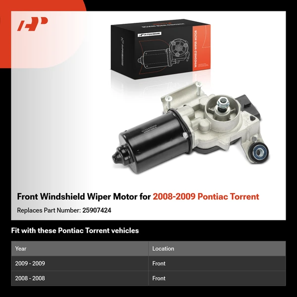 Front Windshield Wiper Motor for 2008-2009 Pontiac Torrent