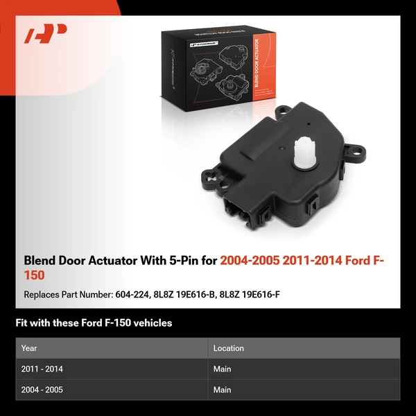 Blend Door Actuator With 5-Pin for 2004-2005 2011-2014 Ford F-150
