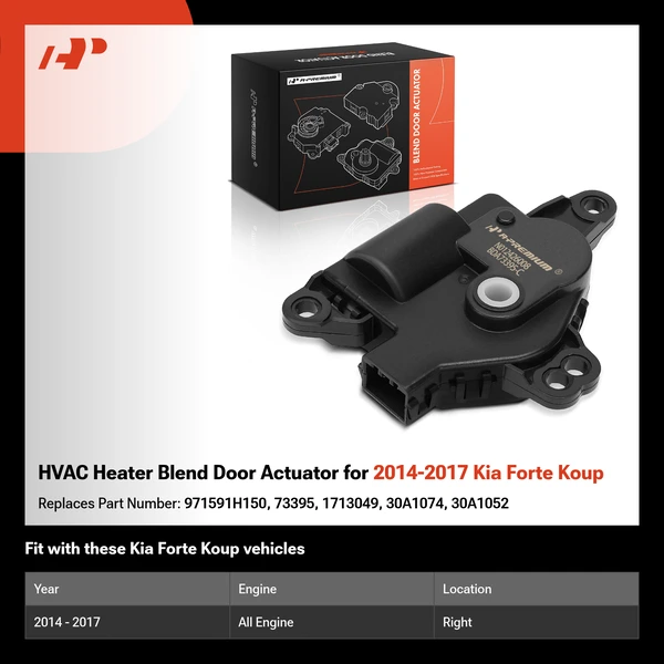 HVAC Heater Blend Door Actuator for 2014-2017 Kia Forte Koup