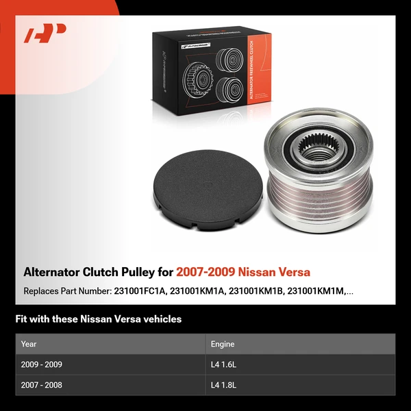 Alternator Clutch Pulley for 2007-2009 Nissan Versa