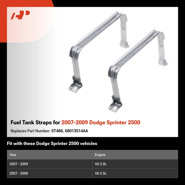 Fuel Tank Straps for 2007-2009 Dodge Sprinter 2500