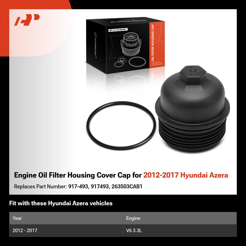 Engine Oil Filter Housing Cover Cap for 2012-2017 Hyundai Azera