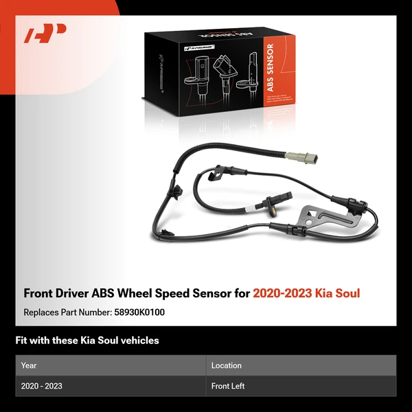Front Driver ABS Wheel Speed Sensor for 2020-2023 Kia Soul