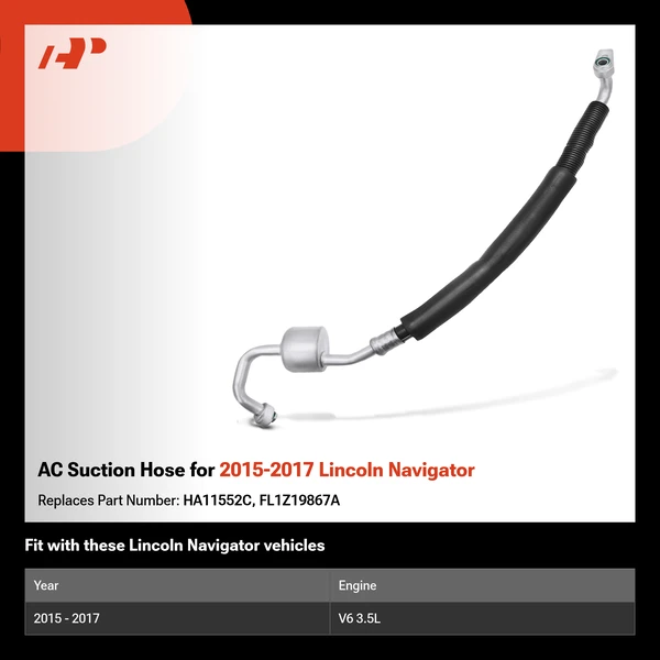 AC Suction Hose for 2015-2017 Lincoln Navigator