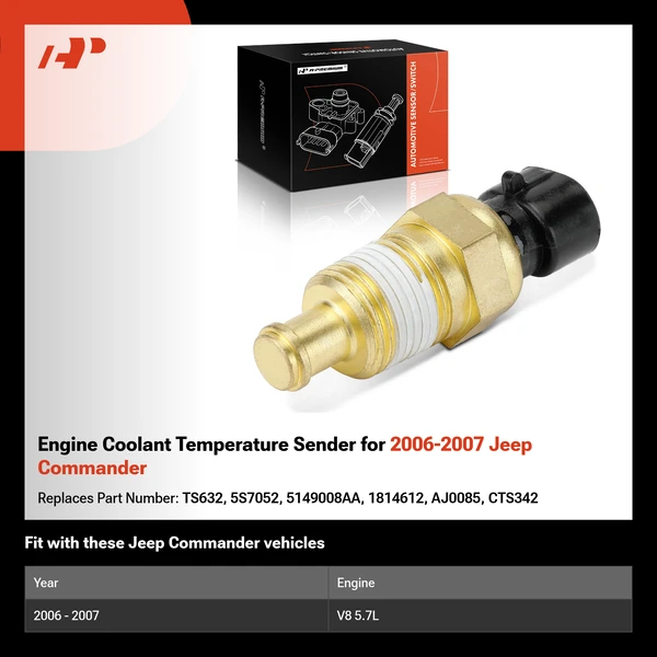 Engine Coolant Temperature Sender for 2006-2007 Jeep Commander