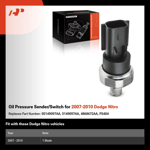 Oil Pressure Sender/Switch for 2007-2010 Dodge Nitro