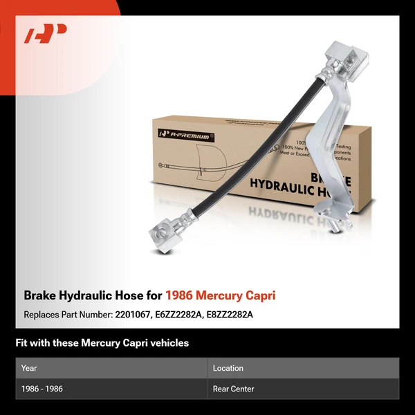 Brake Hydraulic Hose for 1986 Mercury Capri