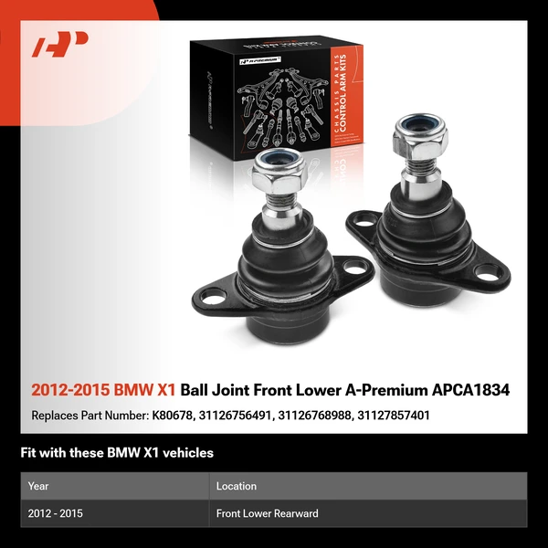 2012-2015 BMW X1 Ball Joint Front Lower A-Premium APCA1834
