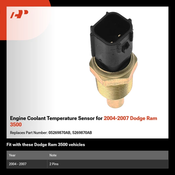 Engine Coolant Temperature Sensor for 2004-2007 Dodge Ram 3500