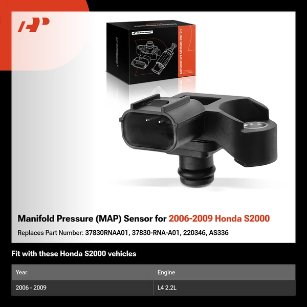Manifold Pressure (MAP) Sensor for 2006-2009 Honda S2000