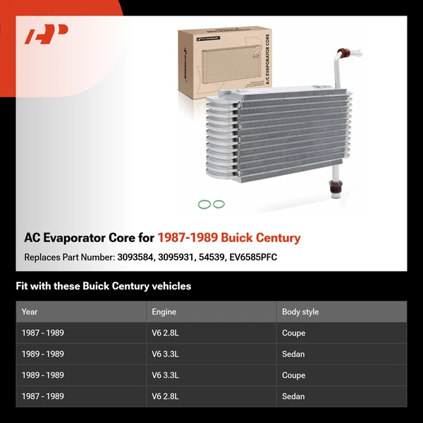 AC Evaporator Core for 1987-1989 Buick Century