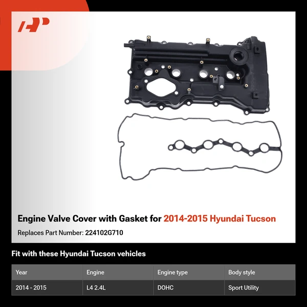 Engine Valve Cover with Gasket for 2014-2015 Hyundai Tucson