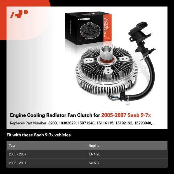Engine Cooling Radiator Fan Clutch for 2005-2007 Saab 9-7x