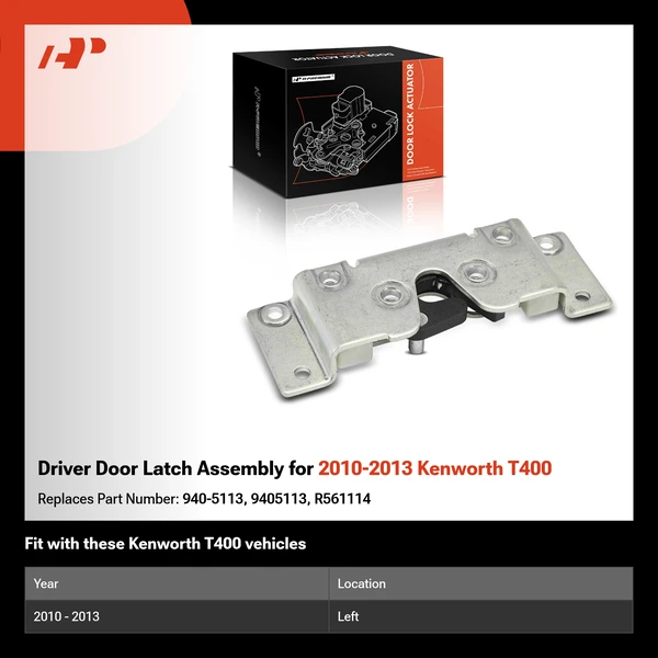 Driver Door Latch Assembly for 2010-2013 Kenworth T400