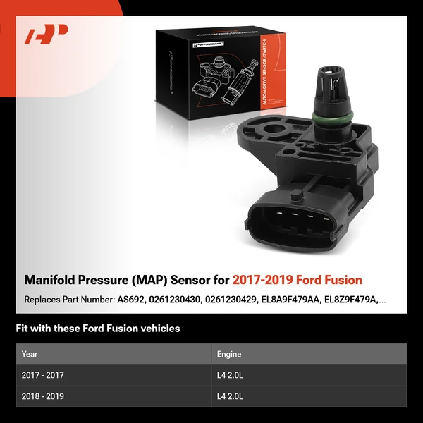 Manifold Pressure (MAP) Sensor for 2017-2019 Ford Fusion