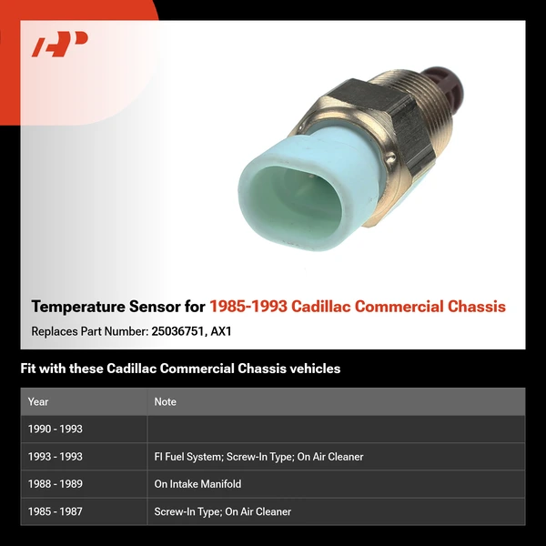 Temperature Sensor for 1985-1993 Cadillac Commercial Chassis