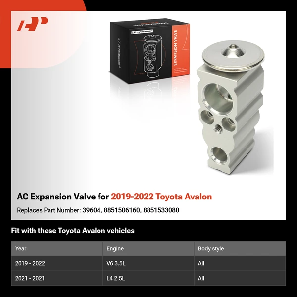 AC Expansion Valve for 2019-2022 Toyota Avalon