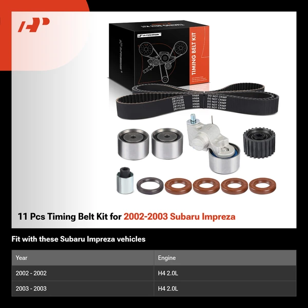 11 Pcs Timing Belt Kit for 2002-2003 Subaru Impreza