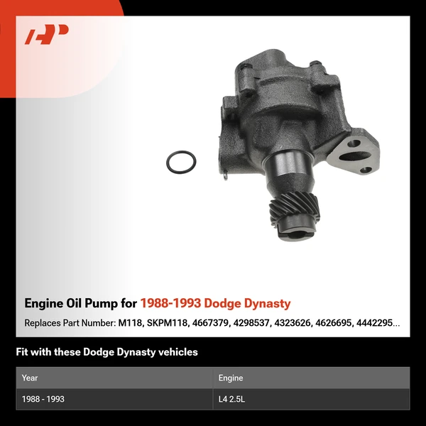 Engine Oil Pump for 1988-1993 Dodge Dynasty