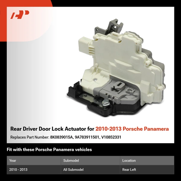 Rear Driver Door Lock Actuator for 2010-2013 Porsche Panamera