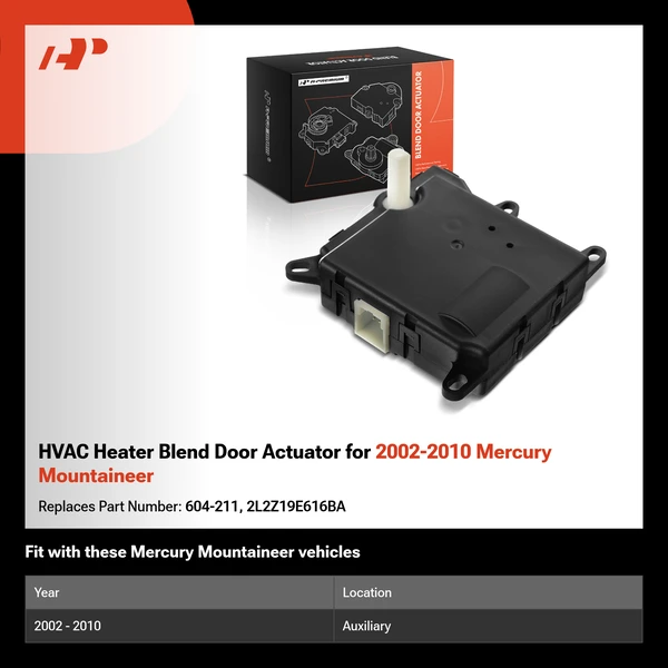 HVAC Heater Blend Door Actuator for 2002-2010 Mercury Mountaineer