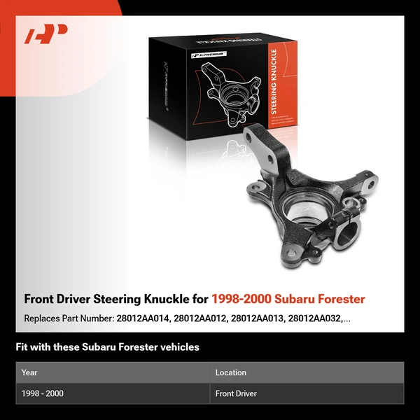 Front Driver Steering Knuckle for 1998-2000 Subaru Forester