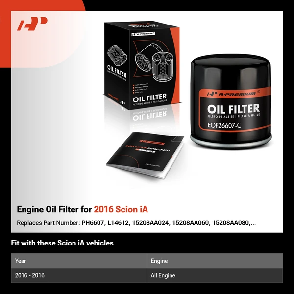 Engine Oil Filter for 2016 Scion iA