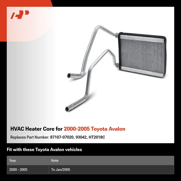 HVAC Heater Core for 2000-2005 Toyota Avalon