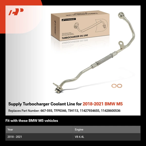 Supply Turbocharger Coolant Line for 2018-2021 BMW M5