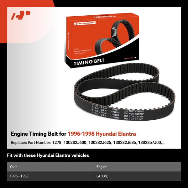 Engine Timing Belt for 1996-1998 Hyundai Elantra