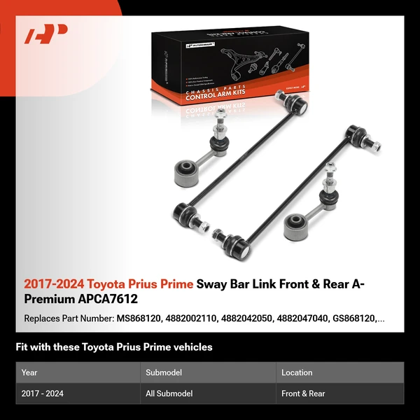 2017-2024 Toyota Prius Prime Sway Bar Link Front & Rear A-Premium APCA7612