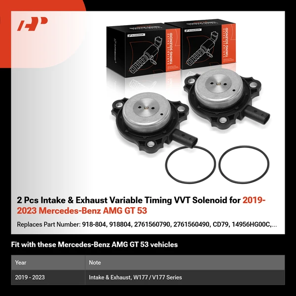 2 Pcs Intake & Exhaust Variable Timing VVT Solenoid for 2019-2023 Mercedes-Benz AMG GT 53