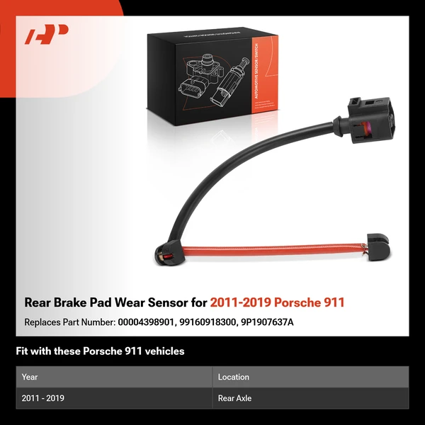 Rear Brake Pad Wear Sensor for 2011-2019 Porsche 911
