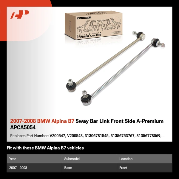 2007-2008 BMW Alpina B7 Sway Bar Link Front Side A-Premium APCA5054