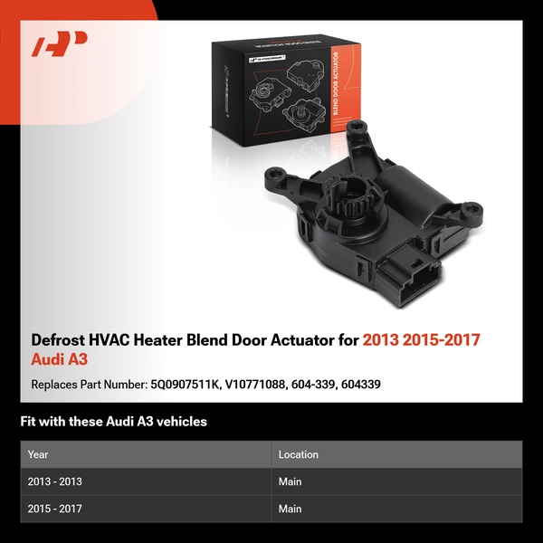 Defrost HVAC Heater Blend Door Actuator for 2013 2015-2017 Audi A3